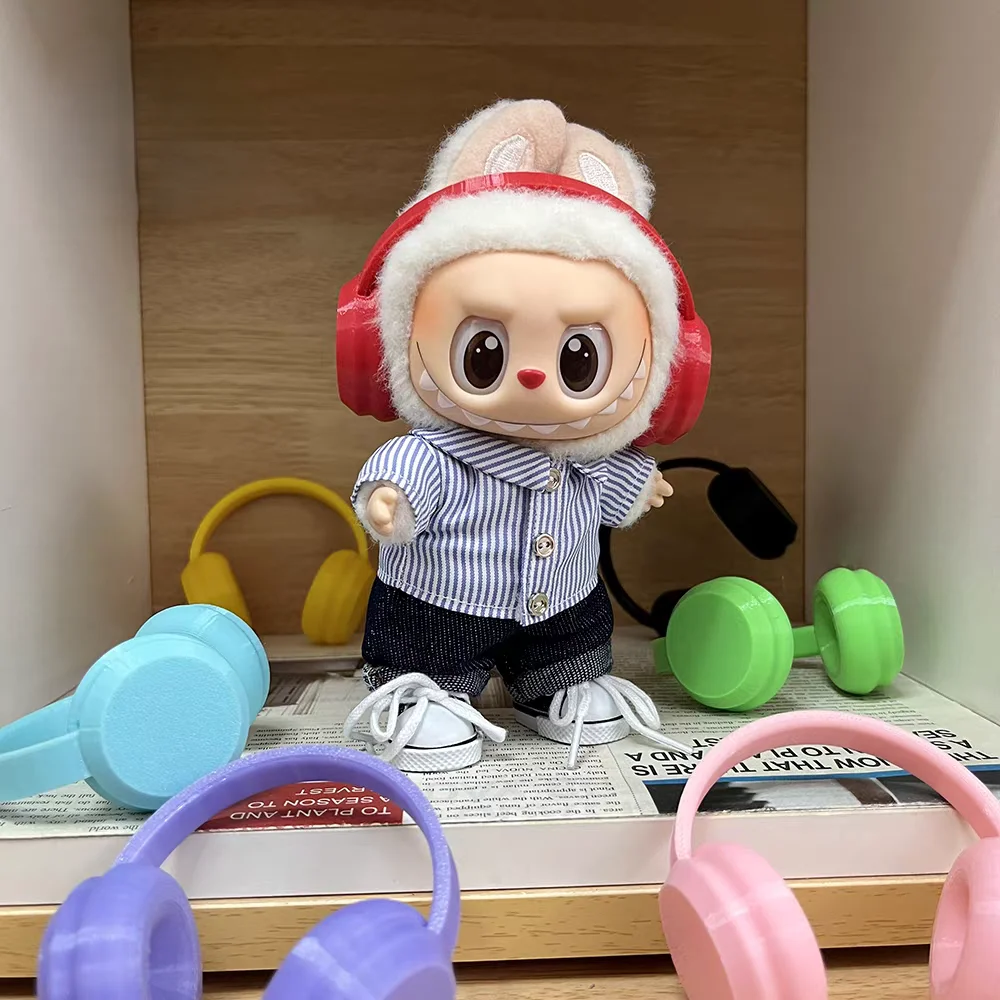 Наряд Labubu: наушники в стиле DJ — игривые аксессуары для повседневного ношения для виниловых кукол диаметром 17 см с красочными
Наряд Labubu: наушники в стиле DJ — игривые аксессуары для повседневного ношения для виниловых кукол диаметром 17 см с красочными