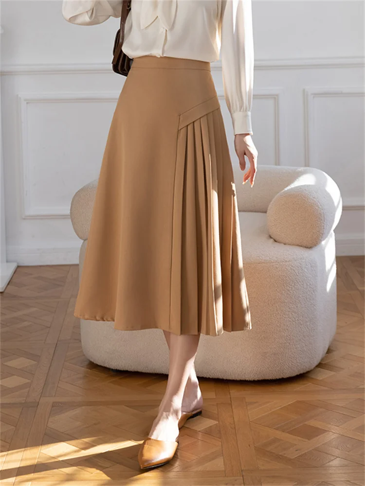 Office Wear Woman Skirt 2025 Trend Sping Autumn New Korean Fashion Unbalanced Skirt Pleated Mid-Length High Waist A-Line Skirt
Office Wear Woman Skirt 2025 Trend Sping Autumn New Korean Fashion Unbalanced Skirt Pleated Mid-Length High Waist A-Line Skirt