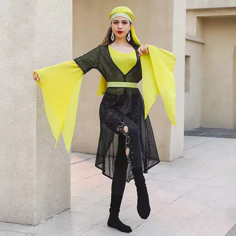 Retro Folk Costume Set 4pcs Women Dabke Performance Group Competition Outfit Praise Dance Frock Outer Wear Dance Jacket
Retro Folk Costume Set 4pcs Women Dabke Performance Group Competition Outfit Praise Dance Frock Outer Wear Dance Jacket