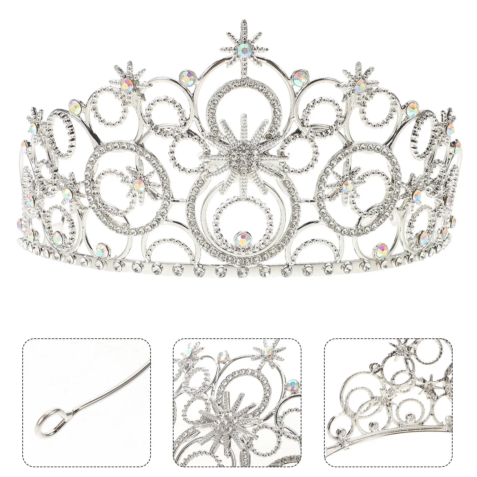Crystal Bubble Crown Silver Bridal Tiara for Wedding Bride Headpiece Lightweight Elegant Hair Accessory Prom
Crystal Bubble Crown Silver Bridal Tiara for Wedding Bride Headpiece Lightweight Elegant Hair Accessory Prom