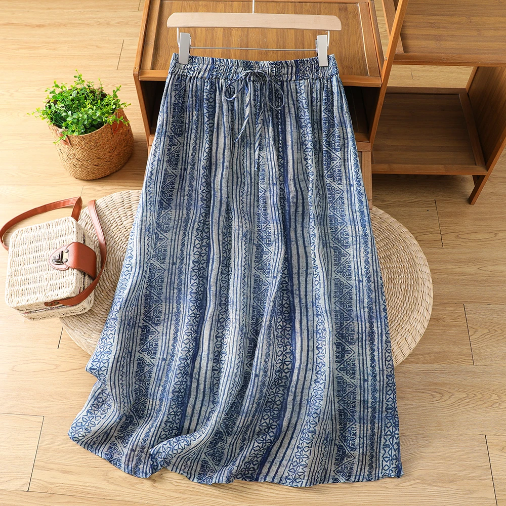 High-End plus Size Women's Printed Midi Skirt Vertical Texture Loose Fit A-Line Skirt Commute Artistic Style Chinese Production
High-End plus Size Women's Printed Midi Skirt Vertical Texture Loose Fit A-Line Skirt Commute Artistic Style Chinese Production