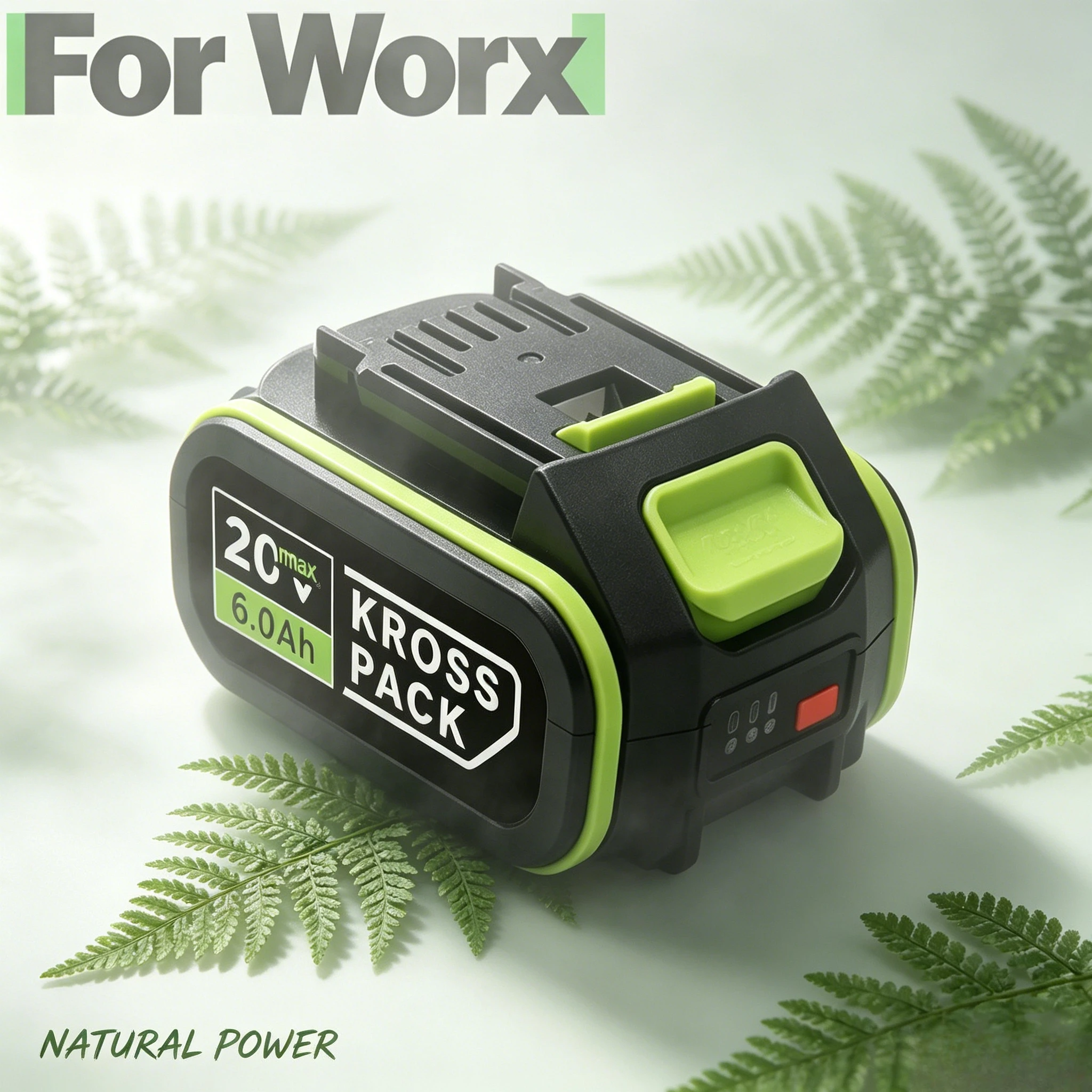 For Worx 20V Battery 6.0Ah/8.0Ah Optional 18650 Li-ion Replacement Battery for Worx 20V Power Share All Series Tools
For Worx 20V Battery 6.0Ah/8.0Ah Optional 18650 Li-ion Replacement Battery for Worx 20V Power Share All Series Tools