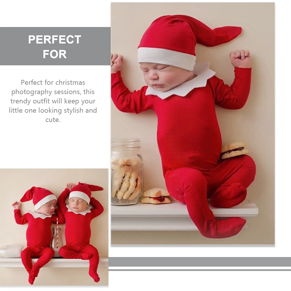 Christmas Romper Suit Newborn Outfits Red Jumpsuits Long Tail Hat Soft Collar Baby Boy Girl Photoshoot Prop Infant Bodysuit
Christmas Romper Suit Newborn Outfits Red Jumpsuits Long Tail Hat Soft Collar Baby Boy Girl Photoshoot Prop Infant Bodysuit