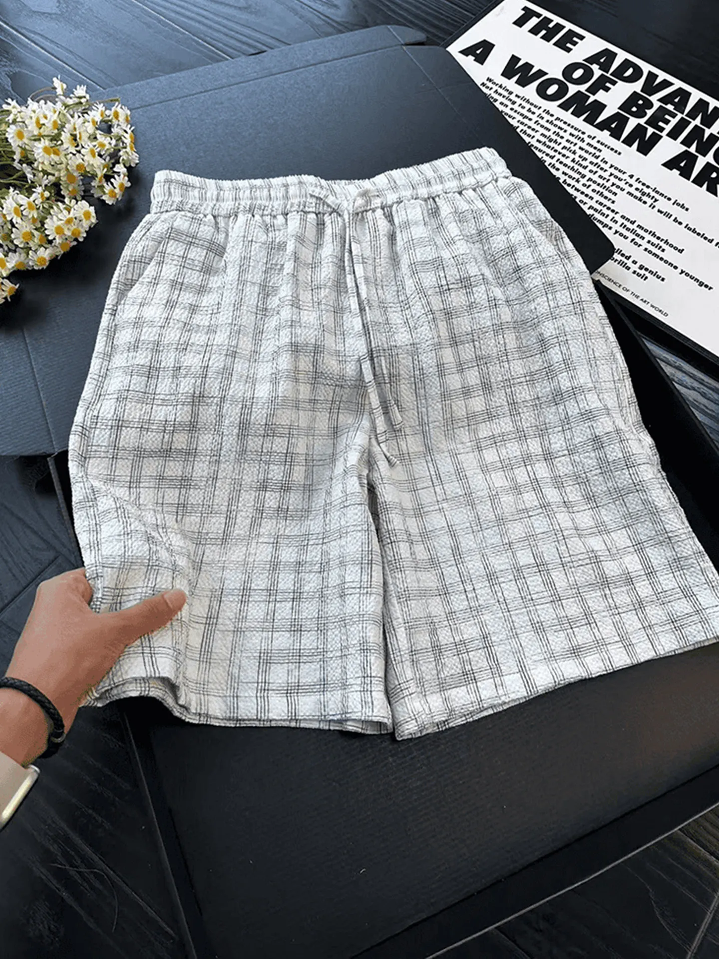 Cleanfit Bubble Cloth Plaid Men's Shorts Lightweight Breathable Quick Dry Summer Sports Beach Five-Quarter Length Loose Fit
Cleanfit Bubble Cloth Plaid Men's Shorts Lightweight Breathable Quick Dry Summer Sports Beach Five-Quarter Length Loose Fit