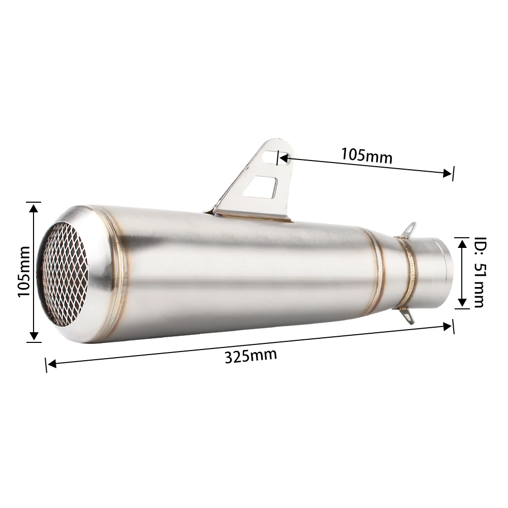 Motorcycle Exhaust Muffler 51MM Racing Exhausts Kit Tail Tube For 450SR CB190 MSX125 R3 MT03 CB500 Z400 ZX4R Duke390 390duke
Motorcycle Exhaust Muffler 51MM Racing Exhausts Kit Tail Tube For 450SR CB190 MSX125 R3 MT03 CB500 Z400 ZX4R Duke390 390duke
