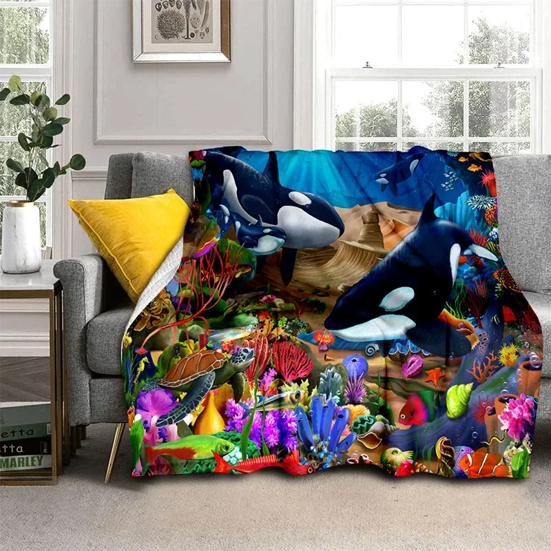3D Underwater World Seabed Cartoon Blanket,Soft Throw Blanket for Home Bedroom Bed Sofa Picnic Travel Office Cover Blanket Kids
3D Underwater World Seabed Cartoon Blanket,Soft Throw Blanket for Home Bedroom Bed Sofa Picnic Travel Office Cover Blanket Kids