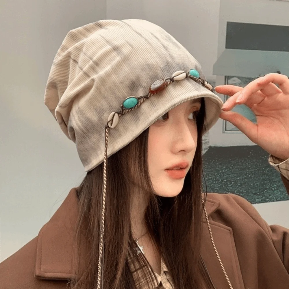 Beaded Decor Y2k Baggy Cap Ethnic Style Korean Style Beanies Cap Versatile Big Head Circumference Pullover Hats Spicy Girls
Beaded Decor Y2k Baggy Cap Ethnic Style Korean Style Beanies Cap Versatile Big Head Circumference Pullover Hats Spicy Girls