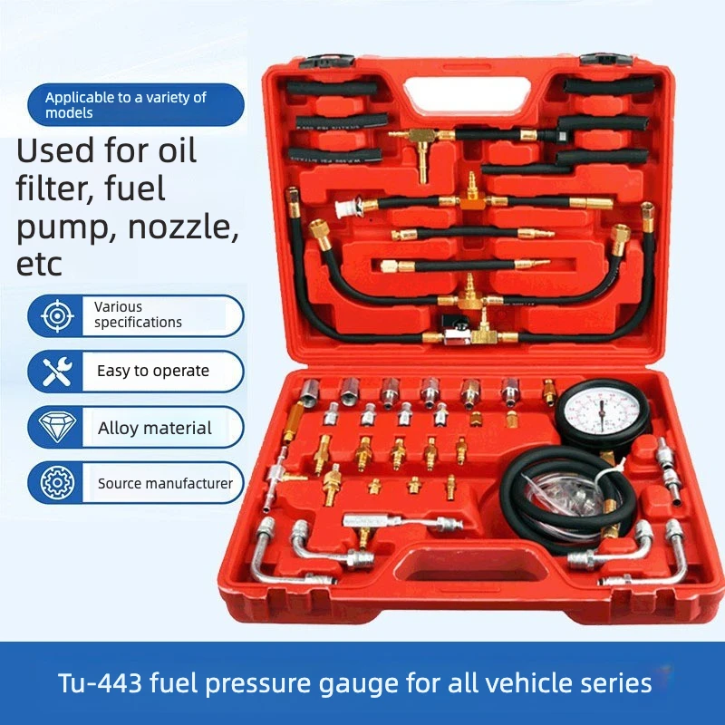 Whole car series automotive fuel pressure gauge detection, tool TU-443 fuel pressure gauge, injection fuel pressure detector
Whole car series automotive fuel pressure gauge detection, tool TU-443 fuel pressure gauge, injection fuel pressure detector