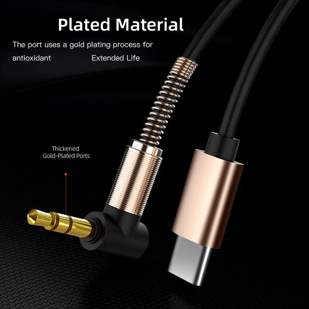 TypeC To 3.5mm Audio Cable Car Spring Retractable Audio Cable For Car AUX Audio Cable/adapter Usb Extension Cable B2W6
TypeC To 3.5mm Audio Cable Car Spring Retractable Audio Cable For Car AUX Audio Cable/adapter Usb Extension Cable B2W6