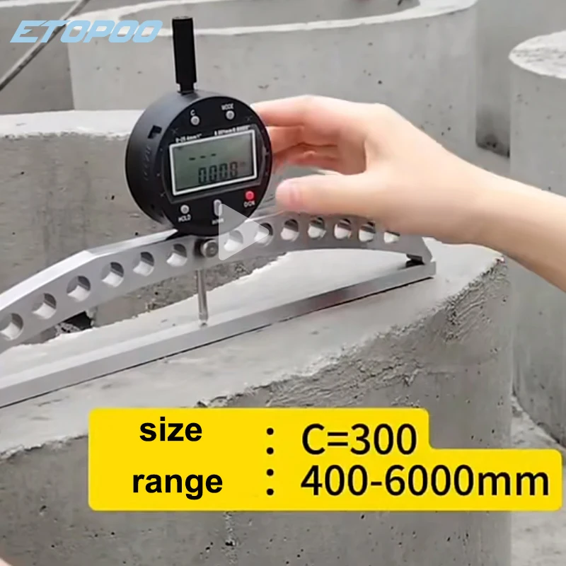 R5-700/R70-980/R200-2200/R400-6000 Ultra-large range digital radius gauge digital radius indicator Inner Outer Radius gauge