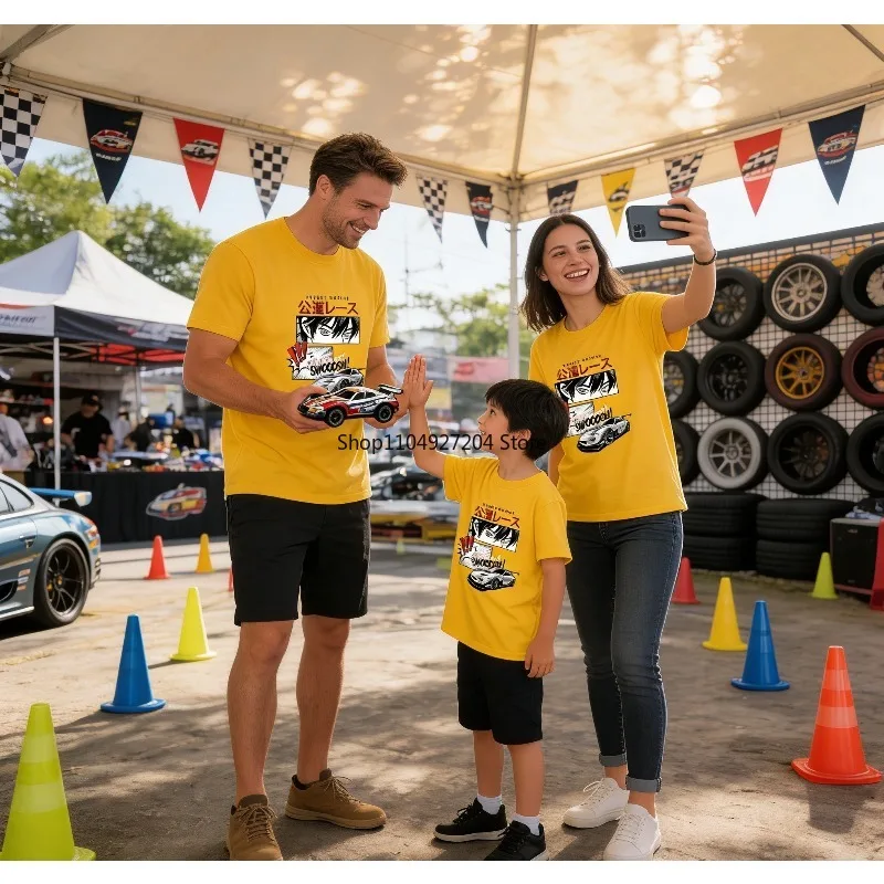 Детская футболка с принтом в стиле аниме и гоночных гонщиков, цветная детская футболка из чистого хлопка с короткими рукавами, наряд для родителей и детей
Детская футболка с принтом в стиле аниме и гоночных гонщиков, цветная детская футболка из чистого хлопка с короткими рукавами, наряд для родителей и детей