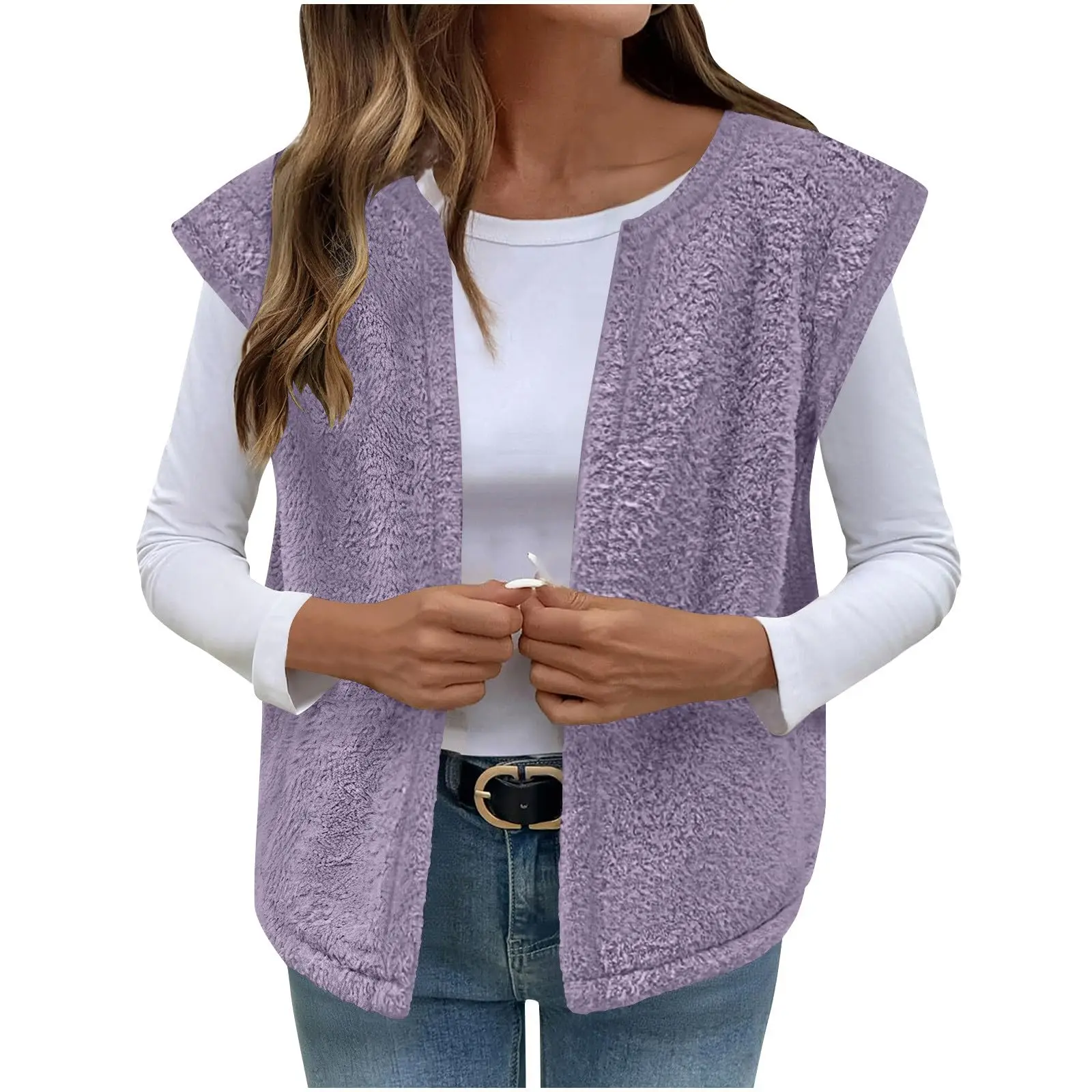 1pc Women'S Tops Fashion Loose Solid Color Jacket Sleeveless Open Cardigan Home Clothes Daily Casual Simple Women'S Clothing
1pc Women'S Tops Fashion Loose Solid Color Jacket Sleeveless Open Cardigan Home Clothes Daily Casual Simple Women'S Clothing