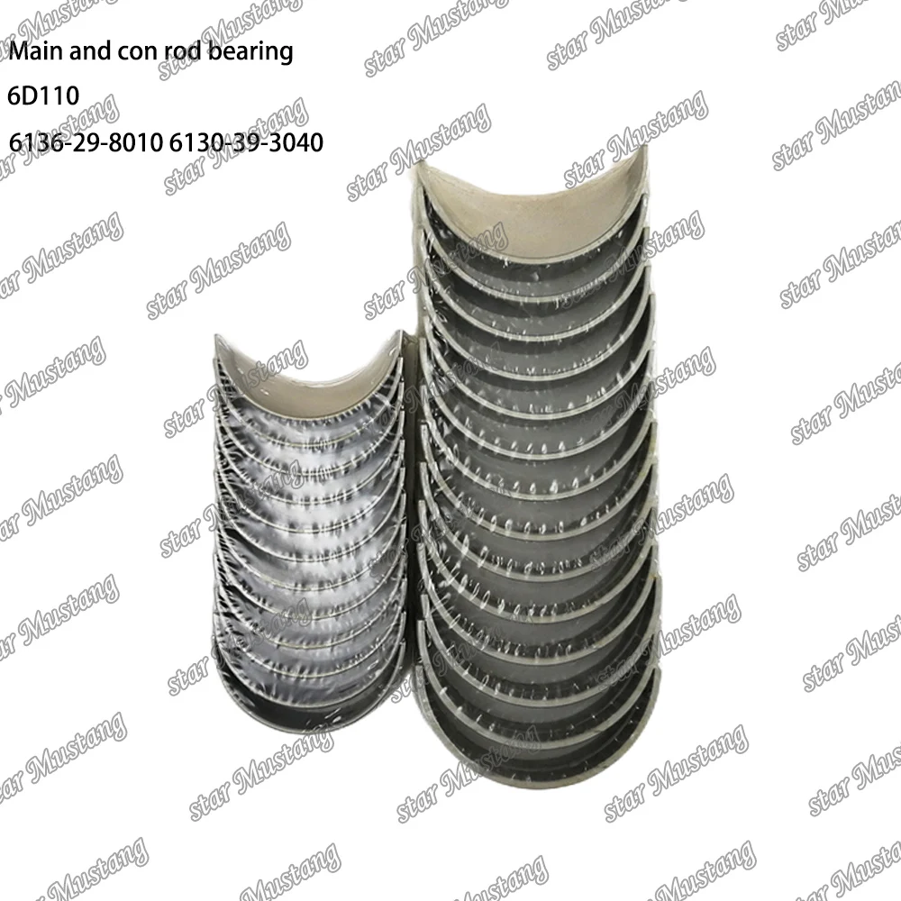 6D110 Main Bearing and Connecting Rod Bearing 6136-29-8010 6130-39-3040 Suitable For Komatsu Engine Parts
6D110 Main Bearing and Connecting Rod Bearing 6136-29-8010 6130-39-3040 Suitable For Komatsu Engine Parts