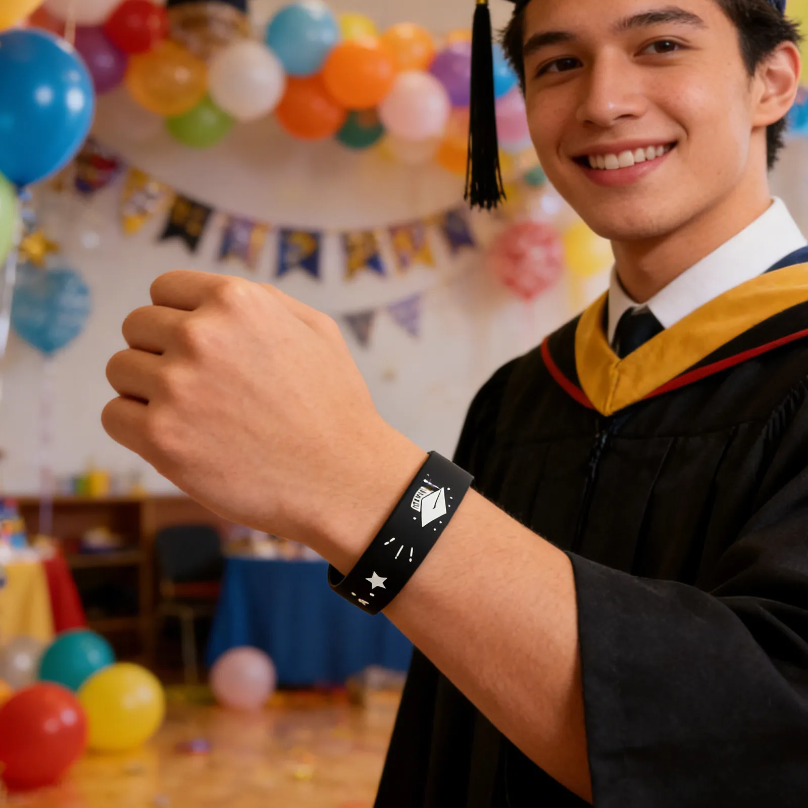 30Pcs Graduation Silicone Wristbands Class of 2026 Colorful Party Bracelets Comfortable Event Favors Souvenir Gifts for Guests
30Pcs Graduation Silicone Wristbands Class of 2026 Colorful Party Bracelets Comfortable Event Favors Souvenir Gifts for Guests