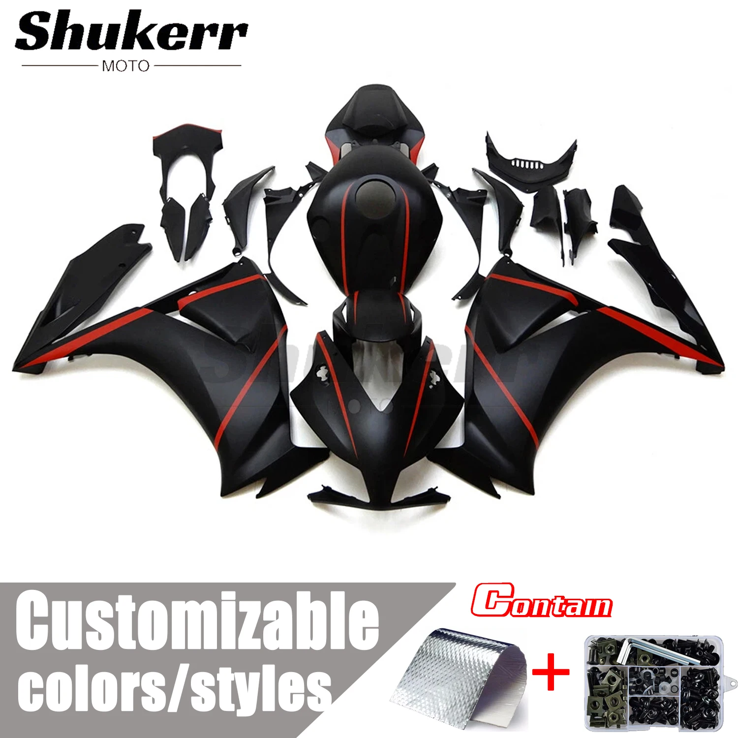 New Abs Motorcycle Plastic Fairing Kit Injection Mold Bodywork Panel Kit Black Red Fit for Honda Cbr1000Rr 2012-2016 Black Red
New Abs Motorcycle Plastic Fairing Kit Injection Mold Bodywork Panel Kit Black Red Fit for Honda Cbr1000Rr 2012-2016 Black Red