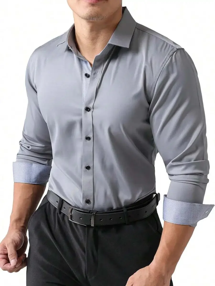 Mens Formal Dress Shirt Regular Fit Long Sleeve Stretch Business Wedding Button Down
Mens Formal Dress Shirt Regular Fit Long Sleeve Stretch Business Wedding Button Down