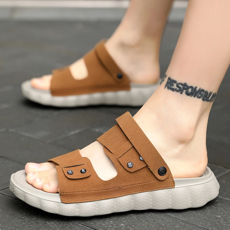 Home and Outdoor Dual Use Men Summer Slippers Durable Anti Slip Base Soft Touch Material Daily Casual Walking Shoes
Home and Outdoor Dual Use Men Summer Slippers Durable Anti Slip Base Soft Touch Material Daily Casual Walking Shoes