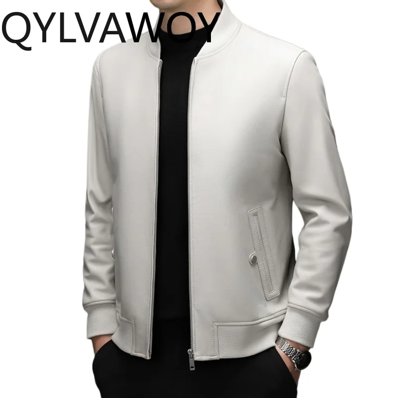 QYLVAWOY Premium Man Leather Jacket Real Sheepskin Jacket Baseball Collar Leather Jackets for Man Leather Coat Chaqueta White
QYLVAWOY Premium Man Leather Jacket Real Sheepskin Jacket Baseball Collar Leather Jackets for Man Leather Coat Chaqueta White
