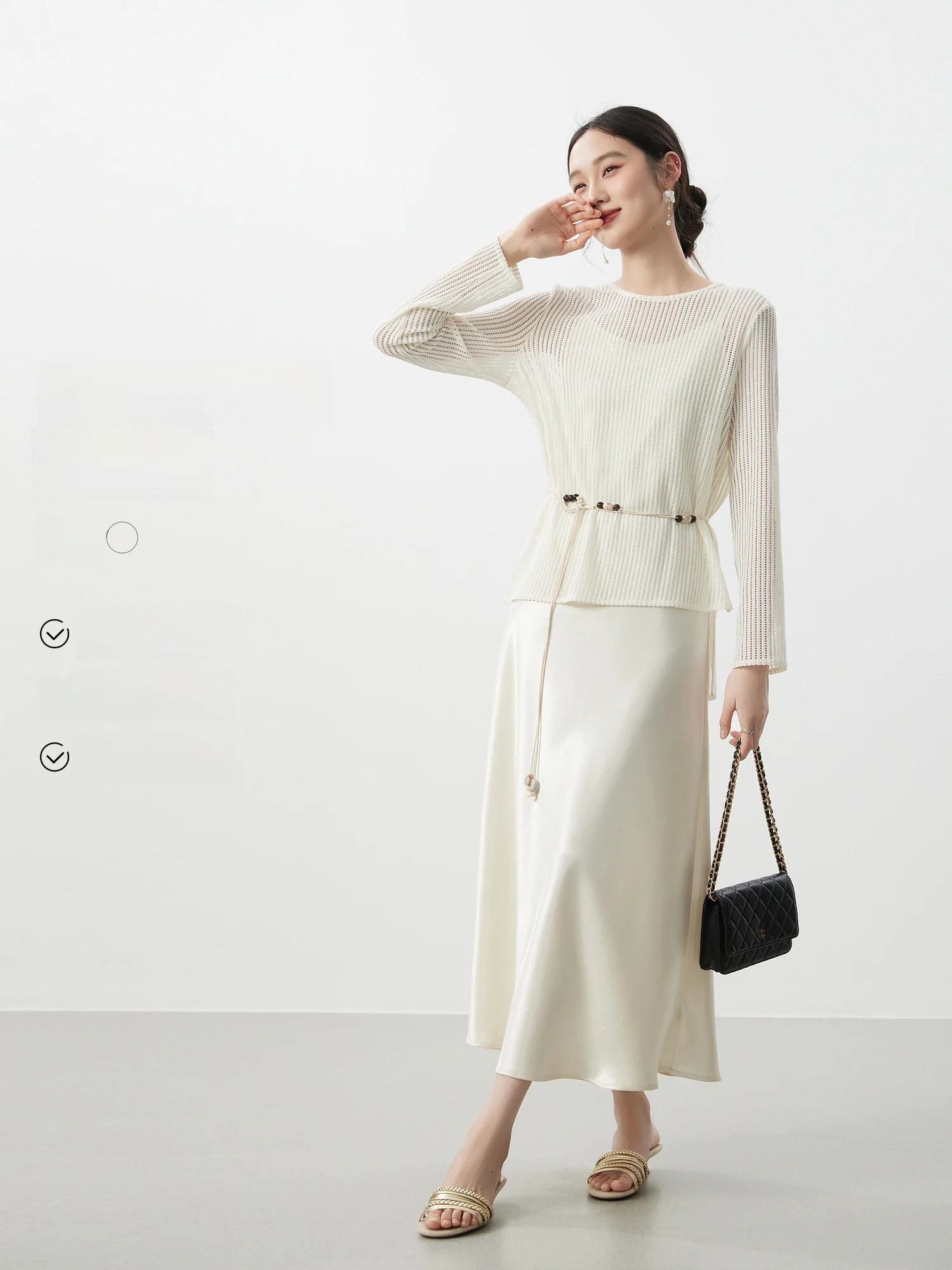 Romantic Bohemian Hollow out Knitted Satin Dress Two Piece Set with Beaded Waist Belt for Women Elegant X Version Polyester F...
Romantic Bohemian Hollow out Knitted Satin Dress Two Piece Set with Beaded Waist Belt for Women Elegant X Version Polyester F...