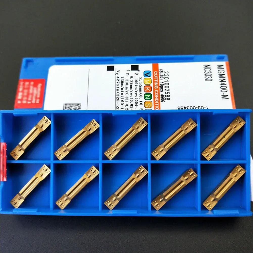 10 piece MGMN400M NC3030 carbide blade set 4mm width for steel machining applications with high grip and long service life
10 piece MGMN400M NC3030 carbide blade set 4mm width for steel machining applications with high grip and long service life