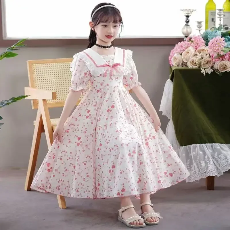 Summer Short Sleeve Dress Girls Floral Dress Toddler Kids Clothes 6-10 Years Children Girls Princess Dress Thin Floral Dresses
Summer Short Sleeve Dress Girls Floral Dress Toddler Kids Clothes 6-10 Years Children Girls Princess Dress Thin Floral Dresses