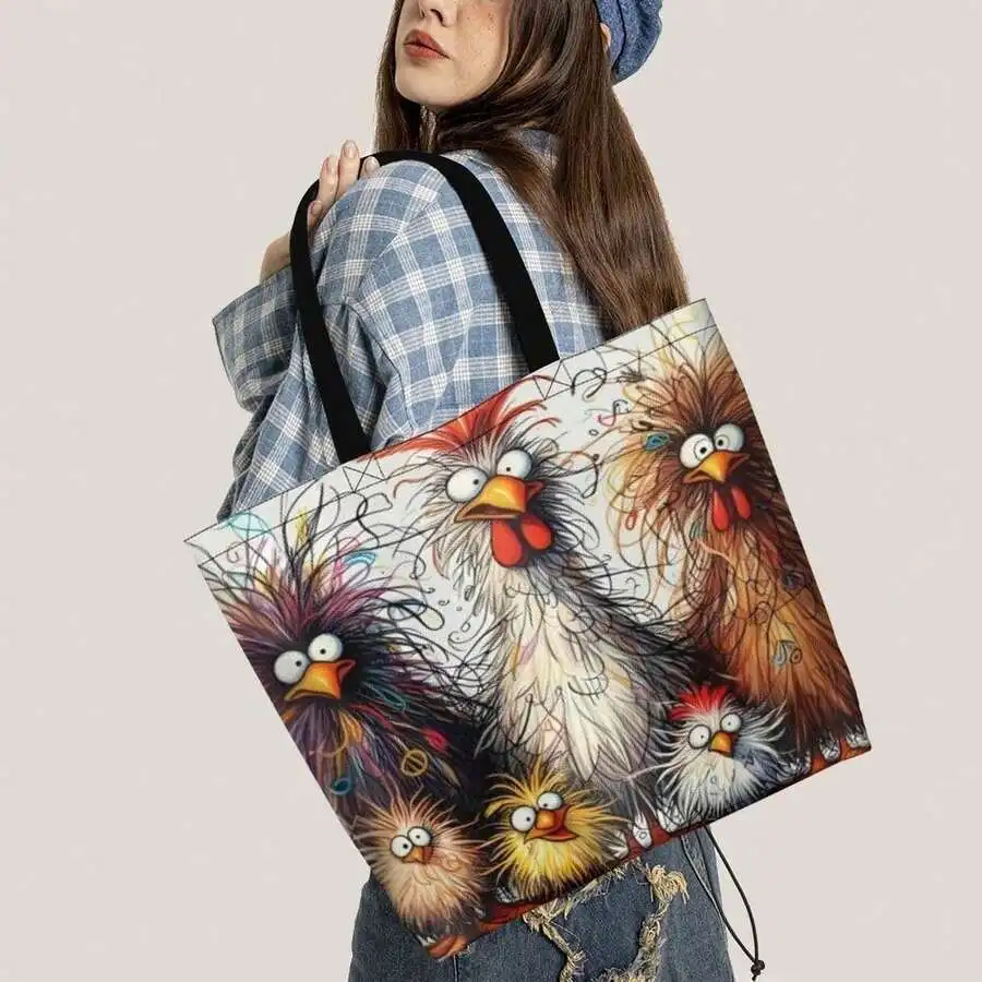 Funny Chicken Cartoon Tote Bag For Adults - Casual Single Shoulder Shopping Bag With Quirky Animal Print Design
Funny Chicken Cartoon Tote Bag For Adults - Casual Single Shoulder Shopping Bag With Quirky Animal Print Design