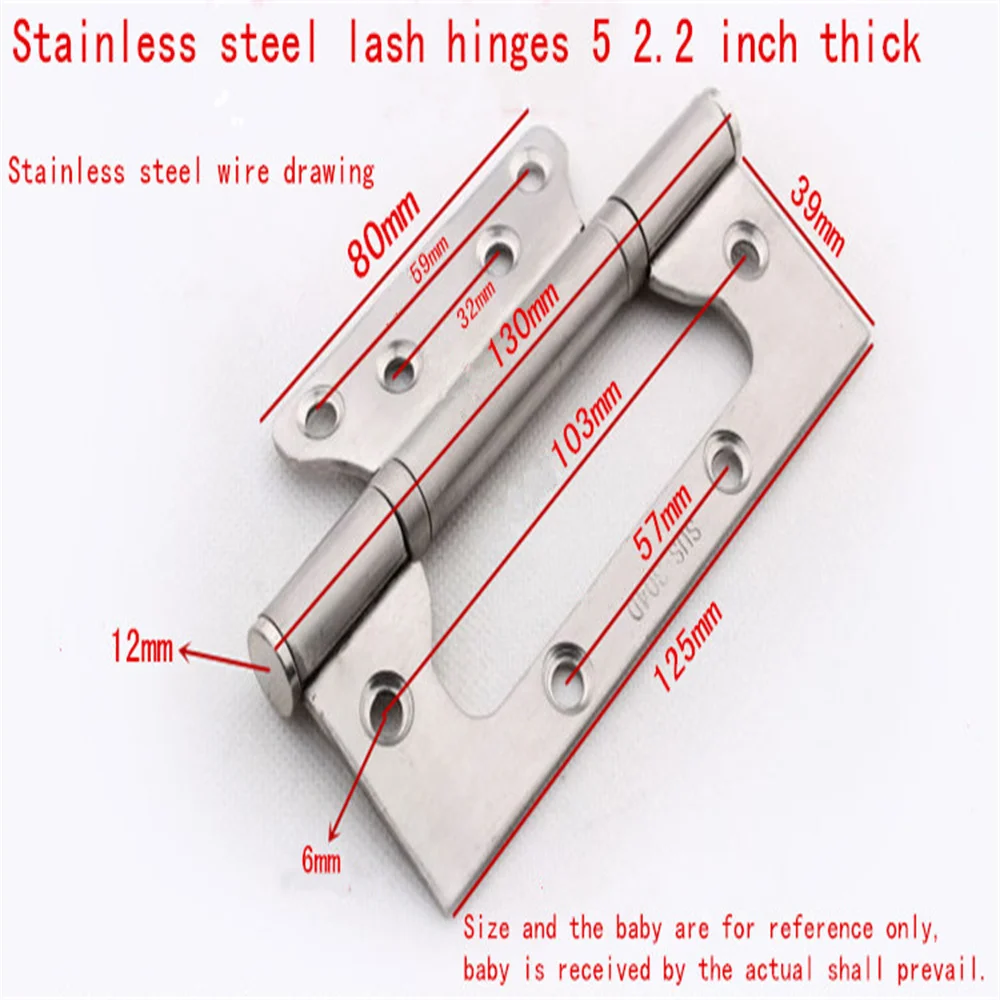 Stainless steel hinge thick heavy duty silent bearing hinge door window cabinet door flag lotus leaf flag flat open loose-leaf
Stainless steel hinge thick heavy duty silent bearing hinge door window cabinet door flag lotus leaf flag flat open loose-leaf