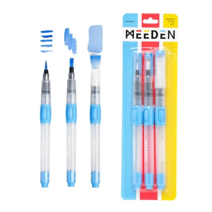 MEEDEN 3 Pcs Refillable Water Color Brush Pen Set, Watercolor Paint Pens for Painting Markers, Watercolor Brushes Professional,
MEEDEN 3 Pcs Refillable Water Color Brush Pen Set, Watercolor Paint Pens for Painting Markers, Watercolor Brushes Professional,