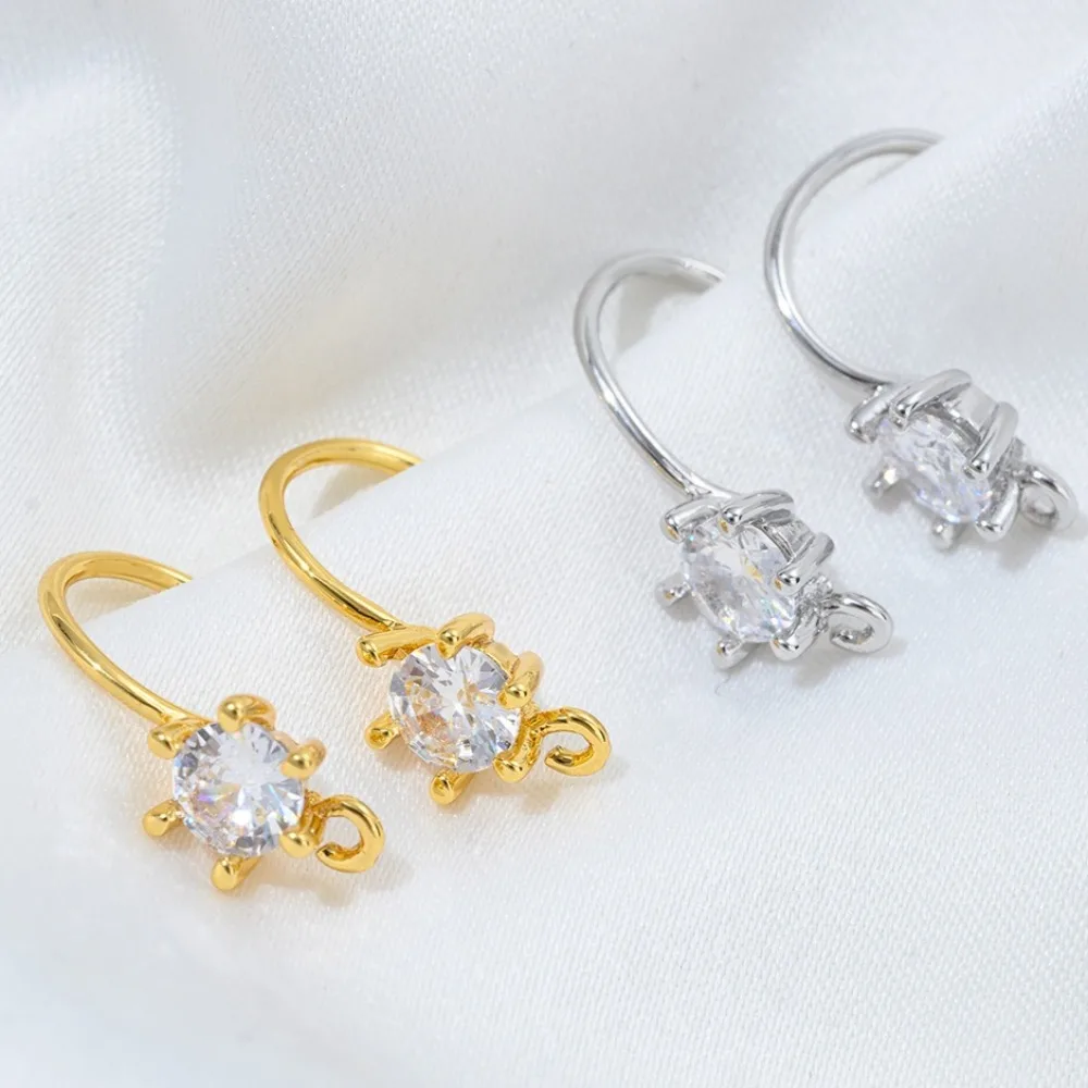 Copper 18K Gold Color Inlaid with Large Zircon Ear Hooks with Hanging Handmade DIY Ear Jewelry Simple Earrings Accessories
Copper 18K Gold Color Inlaid with Large Zircon Ear Hooks with Hanging Handmade DIY Ear Jewelry Simple Earrings Accessories