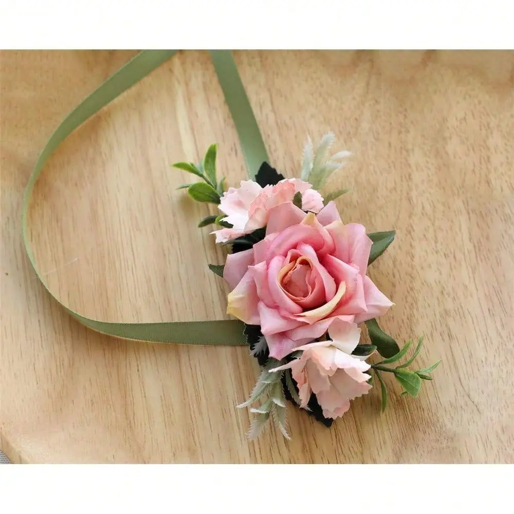 Rose Boutonniere And Corsage Set Rose Silk Flower For Wedding Prom Party, Pink
Rose Boutonniere And Corsage Set Rose Silk Flower For Wedding Prom Party, Pink