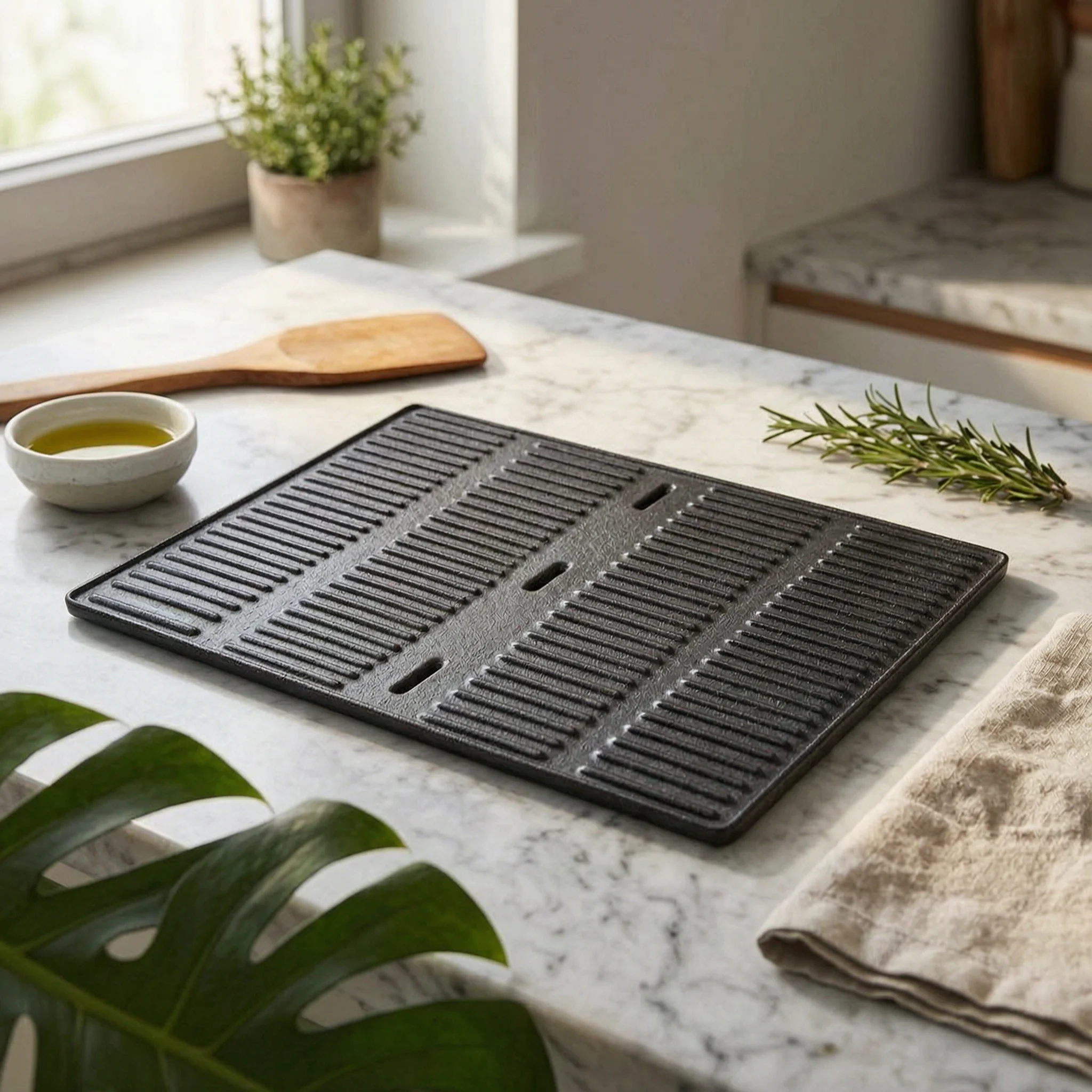 Cast Iron Griddle Plate with Raised Ridges Large Cooking Surface Cookware Stove-top Grill for Barbecue
Cast Iron Griddle Plate with Raised Ridges Large Cooking Surface Cookware Stove-top Grill for Barbecue