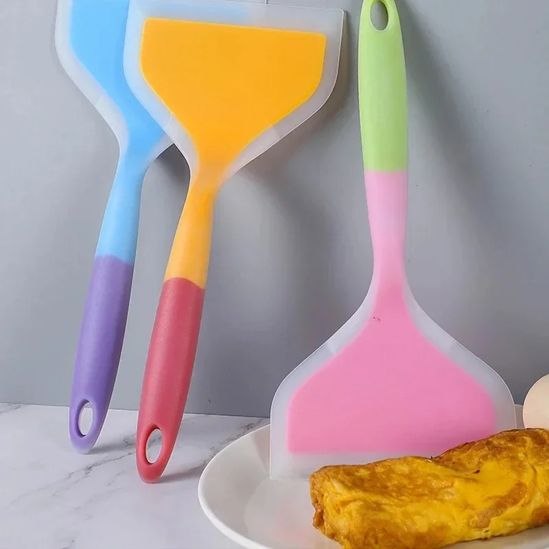 1PCS Heat Resistant Silicone Spatula 230℃, Non-Stick Flexible Turner with Dual-Color Handle for Frying Pan, Baking
1PCS Heat Resistant Silicone Spatula 230℃, Non-Stick Flexible Turner with Dual-Color Handle for Frying Pan, Baking
