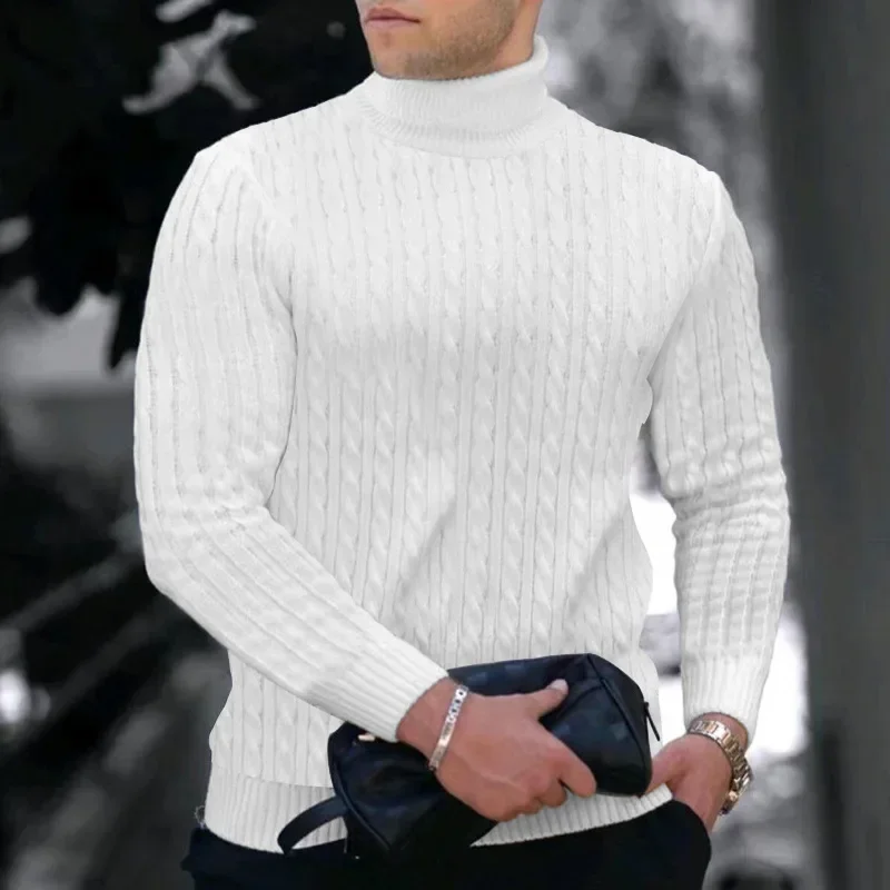 Youth Slim Fit Autumn and Winter Sweaters Men's High Neck Knitwear Men's Versatile Top Twisted Bottom Thread Shirt
Youth Slim Fit Autumn and Winter Sweaters Men's High Neck Knitwear Men's Versatile Top Twisted Bottom Thread Shirt
