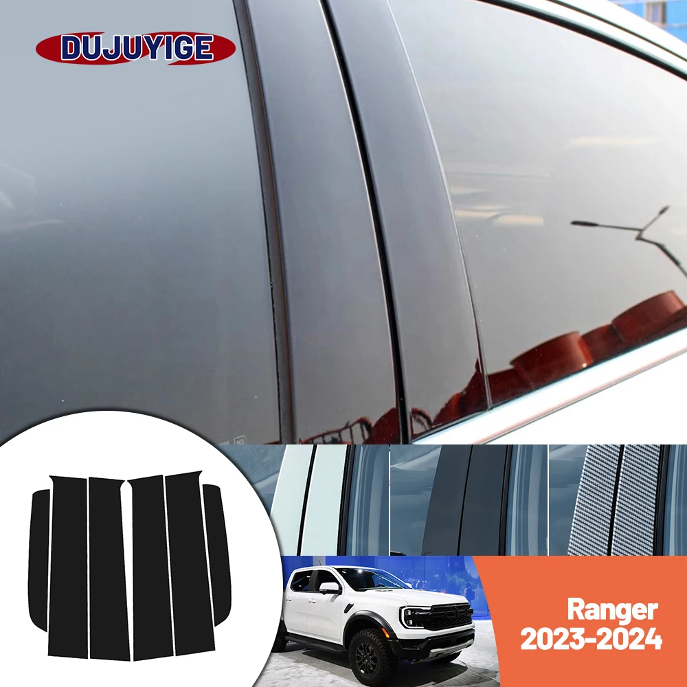 Bright black carbon fiber door and window B C Pillar sticker suitable For Ford Ranger 2023-2024
Bright black carbon fiber door and window B C Pillar sticker suitable For Ford Ranger 2023-2024