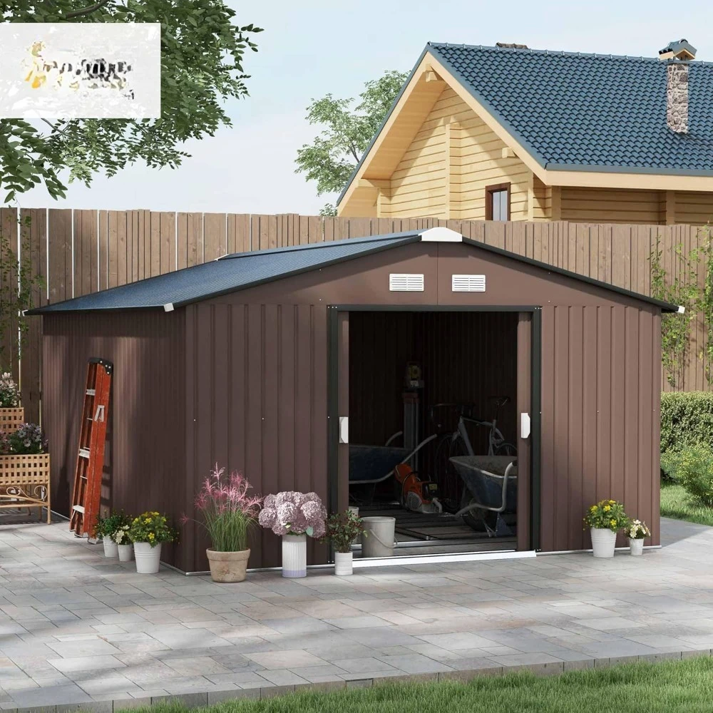 11' X 13' Outdoor Storage Shed, with Foundation Kit, Double Lockable Door, Air Vents and Sloping Roof, Garden Tool Metal Shed
11' X 13' Outdoor Storage Shed, with Foundation Kit, Double Lockable Door, Air Vents and Sloping Roof, Garden Tool Metal Shed