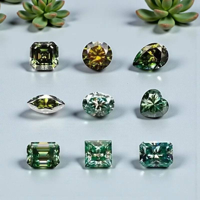 Moissanite Stone Natural Yellow Green Color Multiple Shape Gemstone for DIY Charms Jewelry Making Materials with Certificate
Moissanite Stone Natural Yellow Green Color Multiple Shape Gemstone for DIY Charms Jewelry Making Materials with Certificate