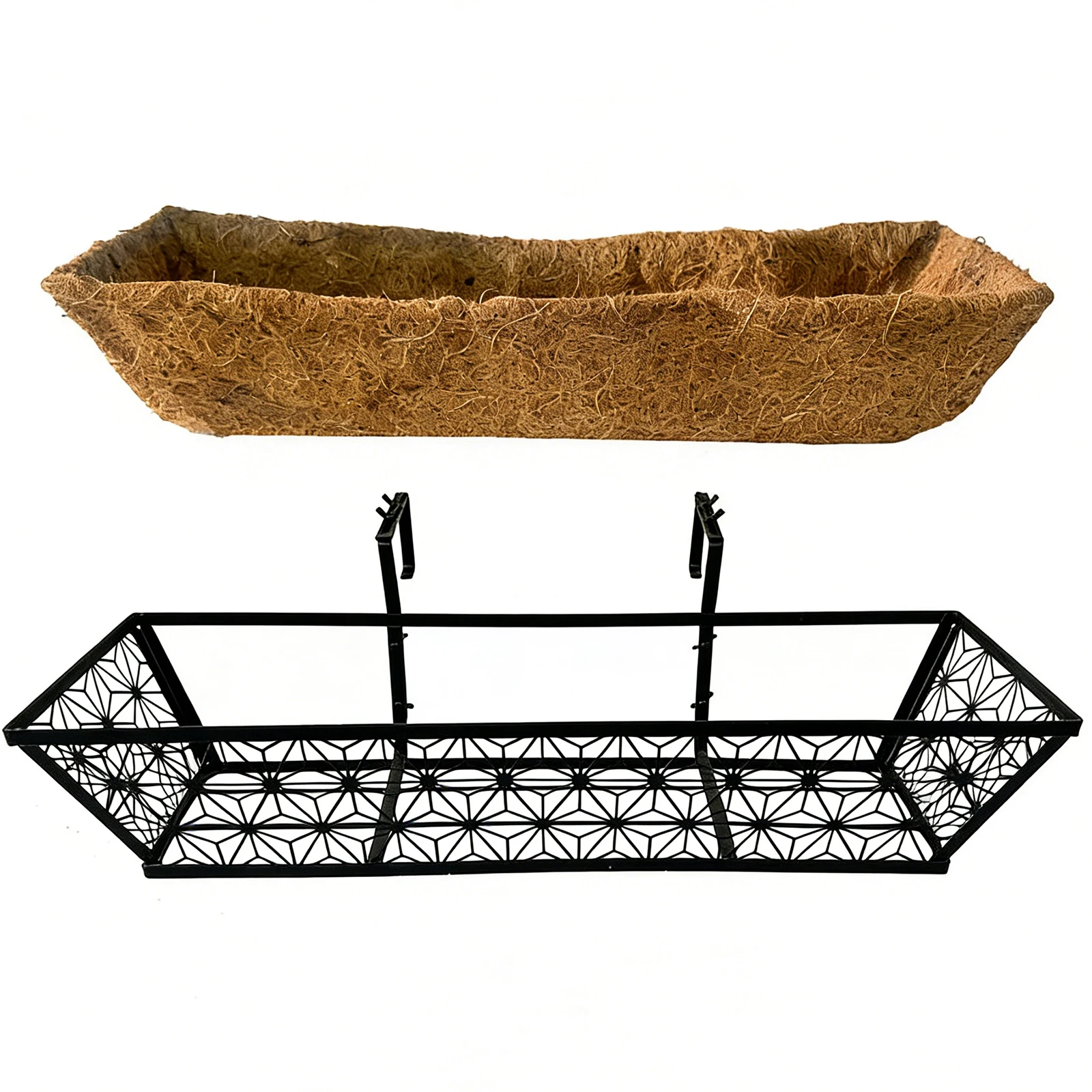 2 шт. 24-дюймовые прямоугольные подвесные кашпо с регулируемым кронштейном и кокосовым вкладышем для сада, балкона и домашнего декора
2 шт. 24-дюймовые прямоугольные подвесные кашпо с регулируемым кронштейном и кокосовым вкладышем для сада, балкона и домашнего декора