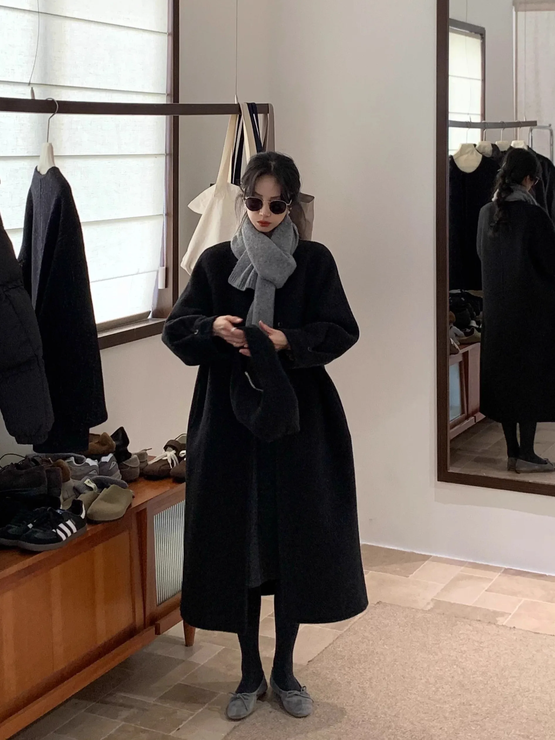BRIVIN Double-Sided Woolen Coat Women's Point Dust ey New Match Autumn Winter High-End Feeling Korean Sle Thiened Long ...
BRIVIN Double-Sided Woolen Coat Women's Point Dust ey New Match Autumn Winter High-End Feeling Korean Sle Thiened Long ...