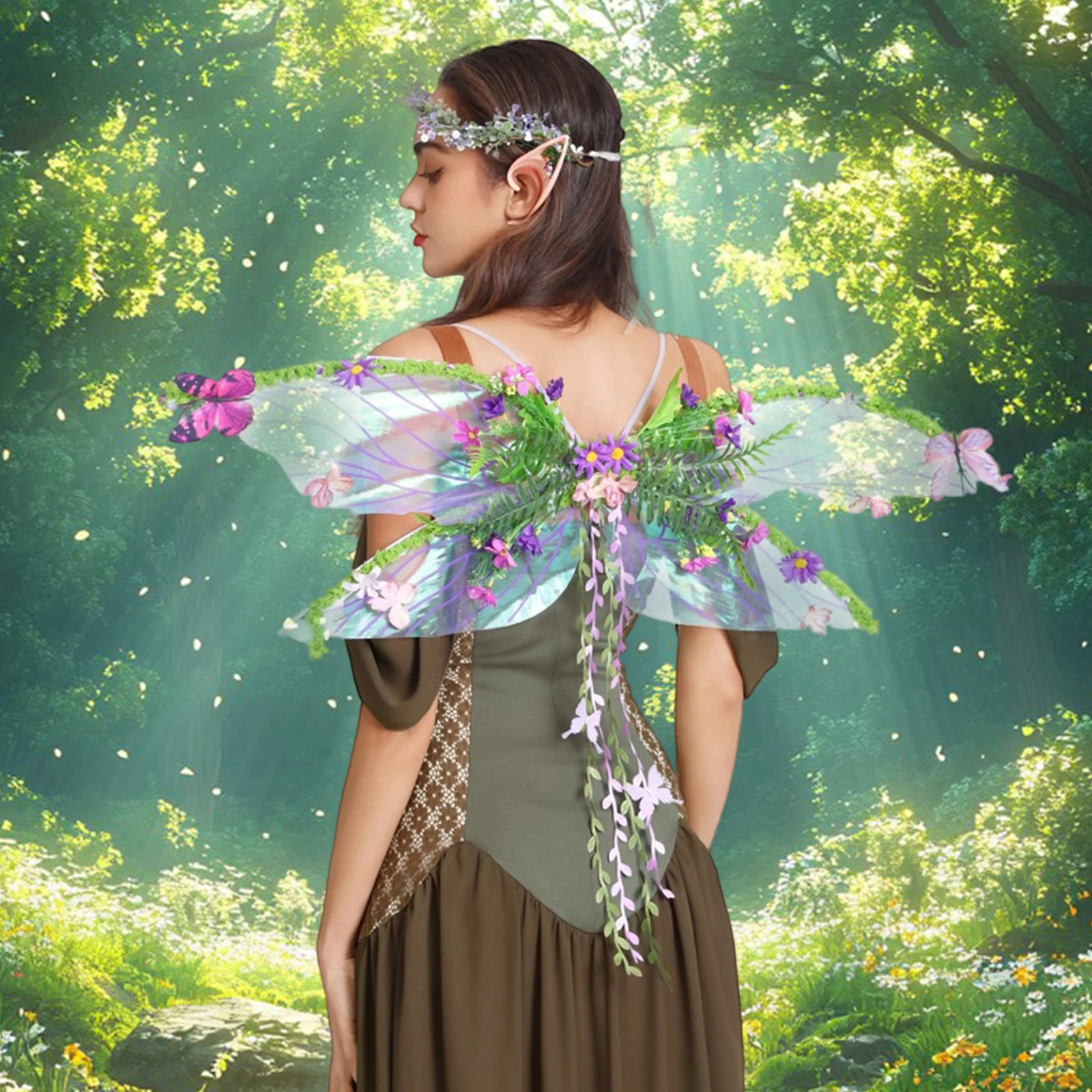 New Butterfly Wing for Women, 3D Flower Fairy Sheer Wings Halloween Cosplay Supplies
New Butterfly Wing for Women, 3D Flower Fairy Sheer Wings Halloween Cosplay Supplies