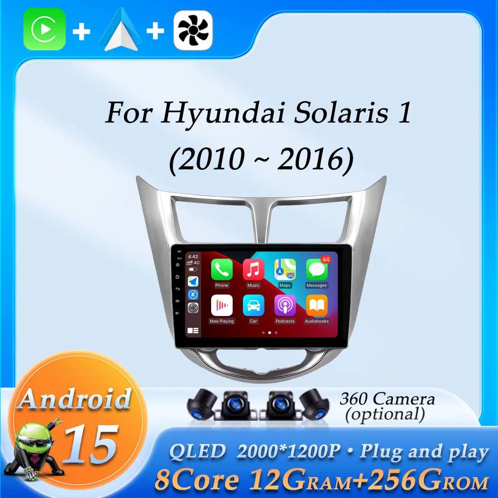 Car Radio Audio Multimedia Video Player for Hyundai Solaris 1 2010 - 2016 Wireless CarPlay DSP Stereo Split Screen GPS Navi BT
Car Radio Audio Multimedia Video Player for Hyundai Solaris 1 2010 - 2016 Wireless CarPlay DSP Stereo Split Screen GPS Navi BT