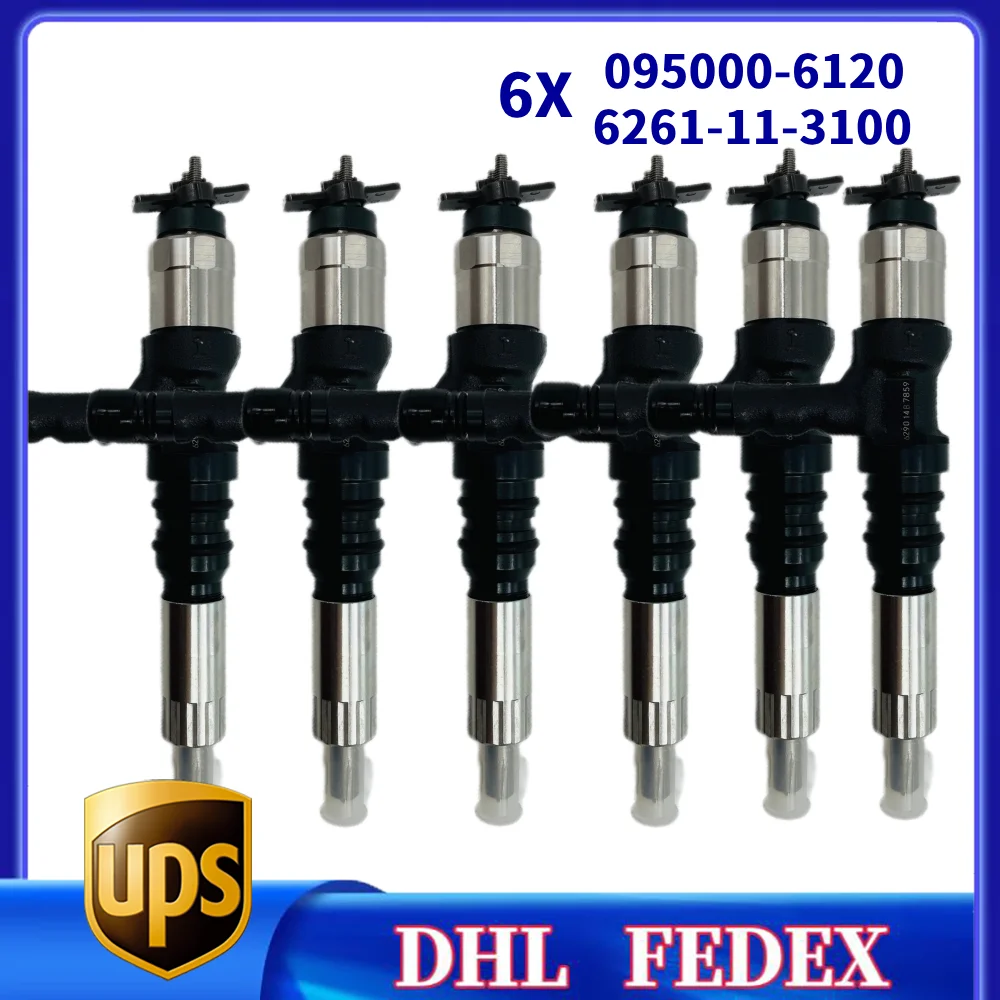 6pcs 6D140 Fuel Injector 095000-6120 6261-11-3200 For Komatsu PC450-7 PC650-8
6pcs 6D140 Fuel Injector 095000-6120 6261-11-3200 For Komatsu PC450-7 PC650-8