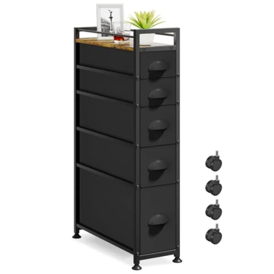 5 Drawer Slim Cabinet Skinny Storage Tower Chest, Ideal for Small Spaces Bathroom, Between Washer and Dryer, Lightweight Mobile
5 Drawer Slim Cabinet Skinny Storage Tower Chest, Ideal for Small Spaces Bathroom, Between Washer and Dryer, Lightweight Mobile