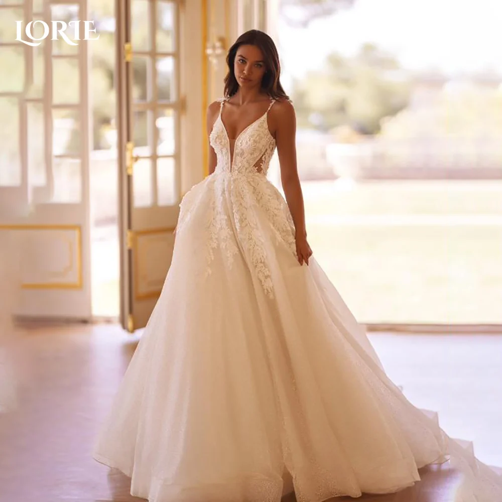 LORIE Spahetti Straps Wedding Dress Sweetheart Pleats A-line Mermaid Bride Gown Chiffon Illsion Customized Corset Bride Dress
LORIE Spahetti Straps Wedding Dress Sweetheart Pleats A-line Mermaid Bride Gown Chiffon Illsion Customized Corset Bride Dress