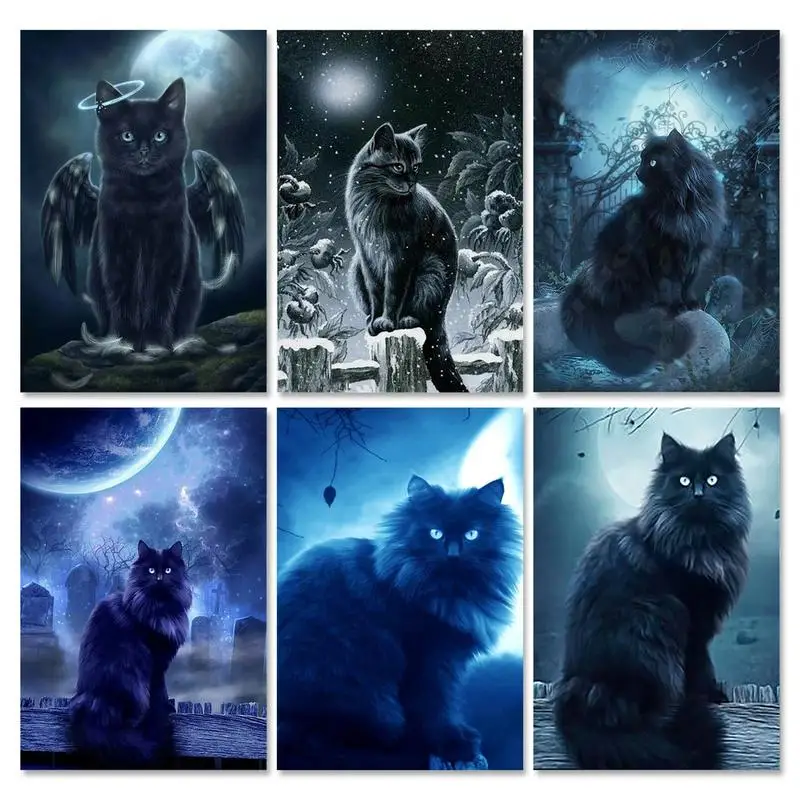 RUOPOTY Animal Full Diamond Mosaic Moonlight Cat 5D Diamond Embroidery with Frame Personalized Gift For Kids
RUOPOTY Animal Full Diamond Mosaic Moonlight Cat 5D Diamond Embroidery with Frame Personalized Gift For Kids