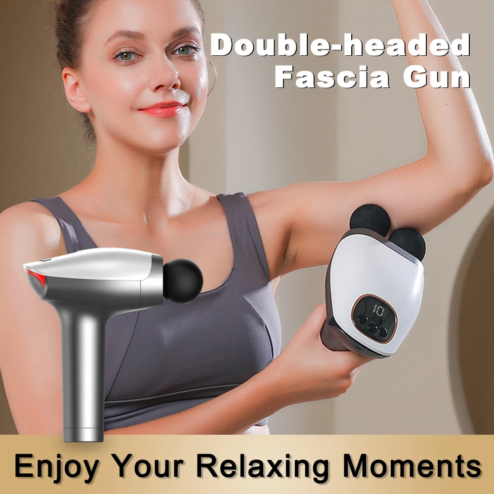 Electric Massage Gun Double Head Fascia Gun LED Display Multi-Functional Deep Muscle Relaxation High-frequency Vibration Massage
Electric Massage Gun Double Head Fascia Gun LED Display Multi-Functional Deep Muscle Relaxation High-frequency Vibration Massage
