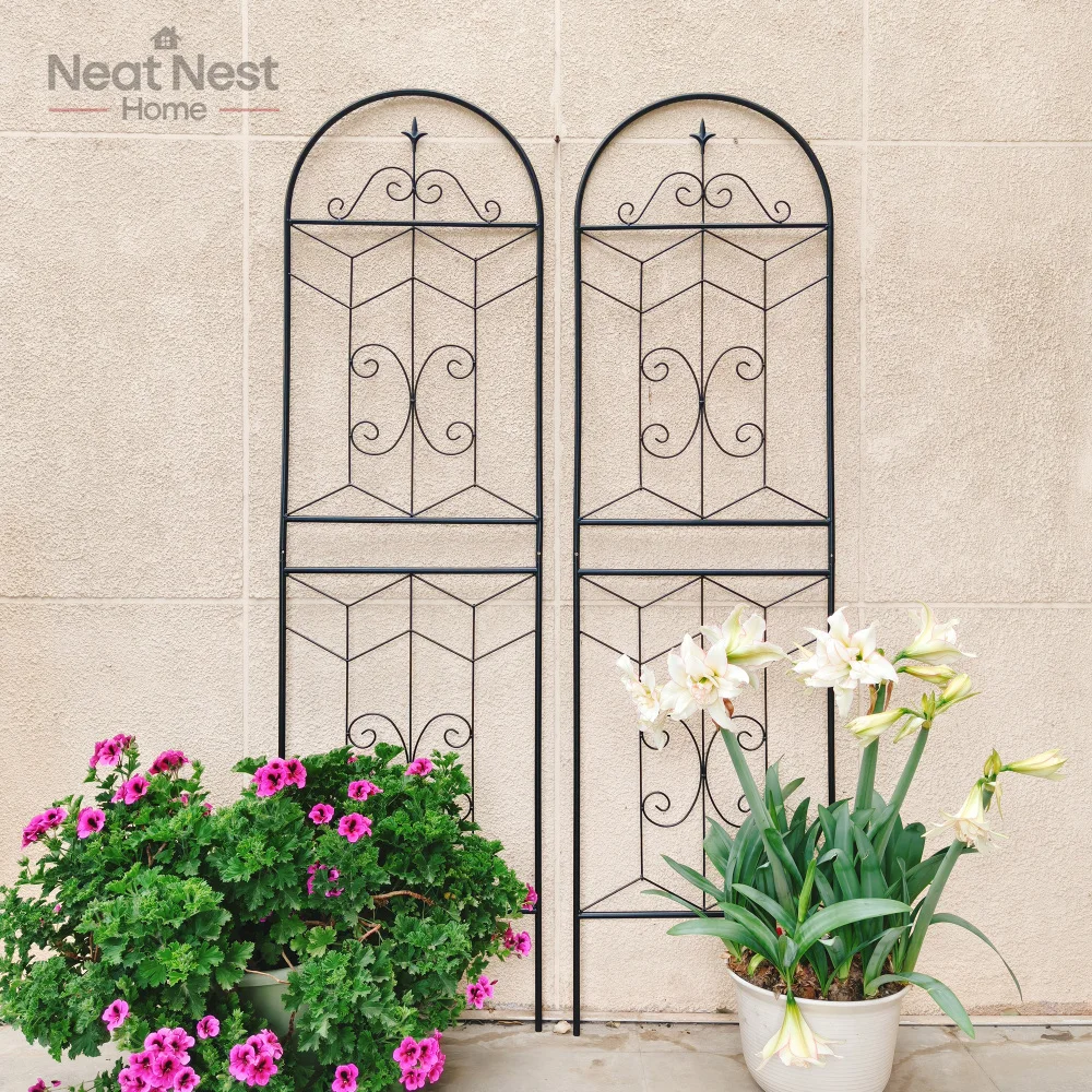 2 Pack Metal Garden Trellis 71" x 19.7" Rustproof Trellis for Climbing Plants Outdoor Flower Support,simple-style plant standm
2 Pack Metal Garden Trellis 71" x 19.7" Rustproof Trellis for Climbing Plants Outdoor Flower Support,simple-style plant standm