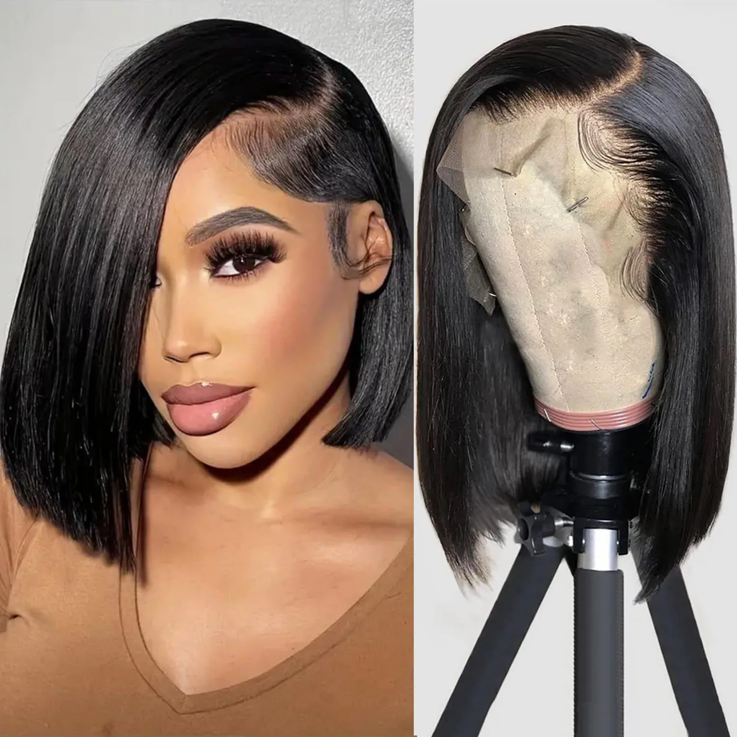 Bone Straight Transparent 13x4 Full Lace Frontal Human Hair Wig 200% Density Brazilian Remy Short Bob Wigs For Women Pre Plucked
Bone Straight Transparent 13x4 Full Lace Frontal Human Hair Wig 200% Density Brazilian Remy Short Bob Wigs For Women Pre Plucked