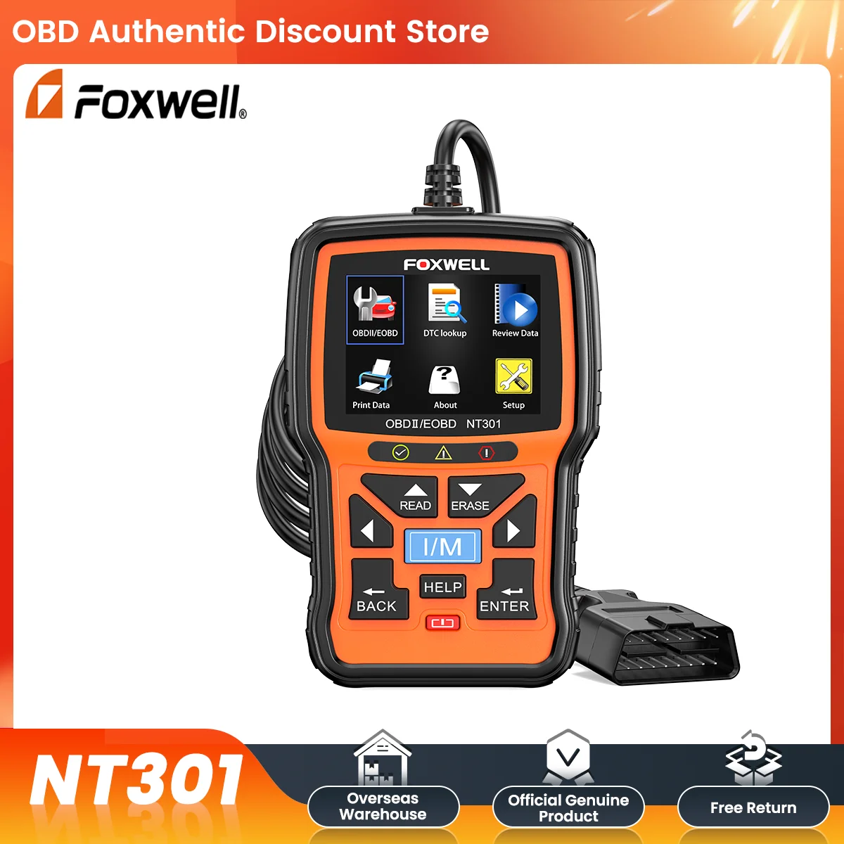 FOXWELL NT301 автомобильный сканер OBD2 проверка света двигателя профессиональный механик OBDII считыватель кодов автомобильные диагностические инструменты
FOXWELL NT301 автомобильный сканер OBD2 проверка света двигателя профессиональный механик OBDII считыватель кодов автомобильные диагностические инструменты