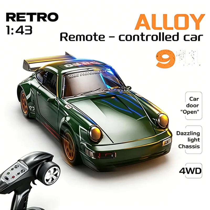 1:43 RC Drift Car with Gyro 18KM/H High-Speed 2.4G 4WD Remote Control Racing Vehicle RTR Electric Desktop Toys for Children
1:43 RC Drift Car with Gyro 18KM/H High-Speed 2.4G 4WD Remote Control Racing Vehicle RTR Electric Desktop Toys for Children