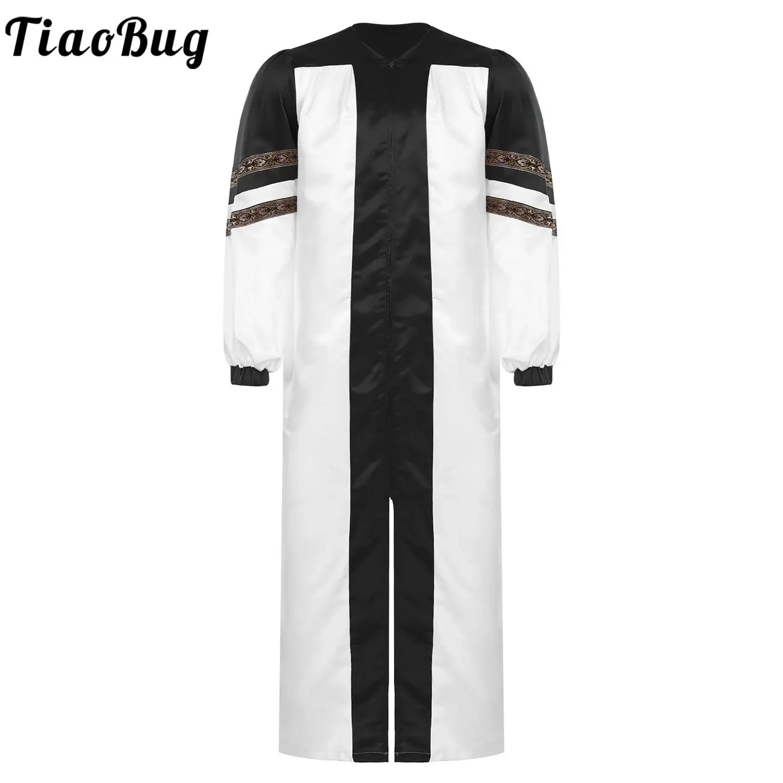 Men Choir Robe Church Adult Worship Praise Performance Dresses Long Sleeve Zipper Clergy Gown Cosplay Costume for Theme Party
Men Choir Robe Church Adult Worship Praise Performance Dresses Long Sleeve Zipper Clergy Gown Cosplay Costume for Theme Party